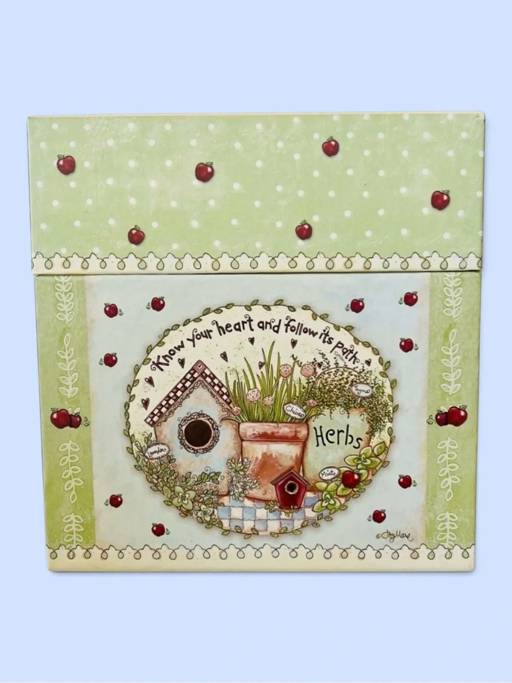 Amacal Joy Marie Heimsoth Herbs Craft/Photo/Misc Decorative Storage Box Like New